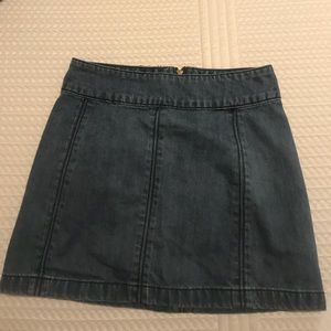 Free People jean skirt